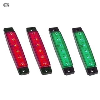 4 pzs luces marinas de Barco 12v luces Led de Barco luces Para bote de Caiaque impermeable decoración de barrido y Luz roja y Verde