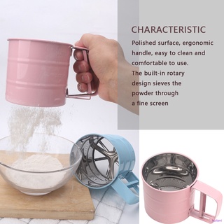 Tamiz para hornear, acero inoxidable, diseño de malla, colador, filtro de harina, rosa huiteni (3)