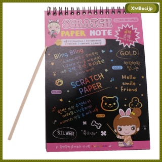 Colourful Rainbow DIY Art Scratch Drawing Notepad Sketchbook Kid\\\'s Gift