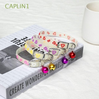 CAPLIN1 Cartoon Cat Luminous Collar Silicone Pet Supplies Pet Glowing Collar Creative with Bells For Puppy Easy Wear Soft Light Up Night Dog Accessories