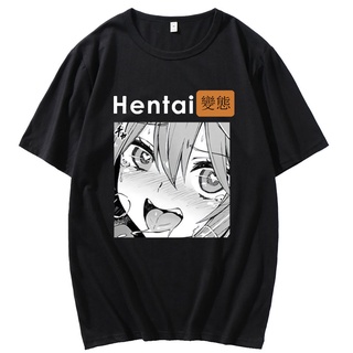 Harajuku Waifu Otaku Lewd Hentai lindo Anime camiseta hombre camiseta