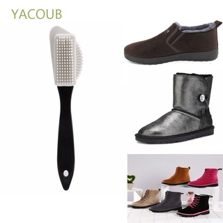 yacoub útil s forma negro 3 lados zapatos cepillo zapatos limpieza 15.70*4.20*3.20cm plástico suave botas nubuck suede/multicolor