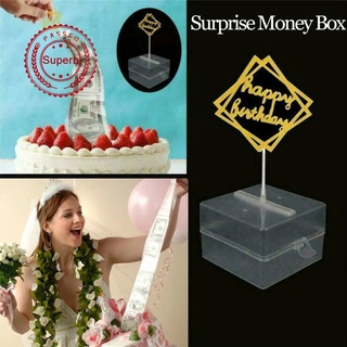 Caja De dinero Para pastel De cumpleaños caja sorpresa P4W8