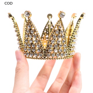 [cod] corona pastel topper cristal perla tiara niños adorno de pelo fiesta de cumpleaños suministros caliente