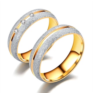 anillo de acero de titanio para mujer, diseño de alambre esmerilado, pareja, anillos sd031