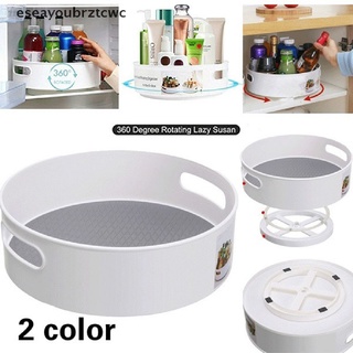 Eseayoubrztcwc 360 Degree Rotating Storage Tray Container For Home Kitchen Cosmetics Turntable CO