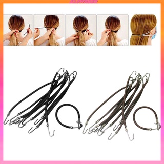 [KLOWARE2] 10 unids/Set corbatas para el cabello, accesorios para el cabello - negro