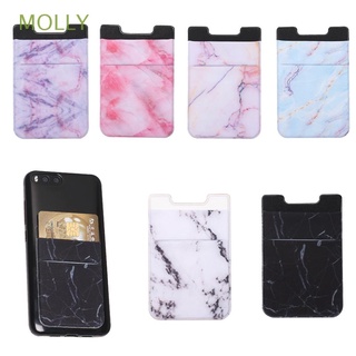 MOLLY Accessory Phone Card Holder Universal Wallet Case Cellphone Pocket New Lycra Elastic Fashion Adhesive Sticker/Multicolor