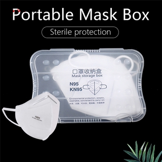 [accesorios de máscara] boca máscara cara caja para N95 KN95 desechable portátil rectángulo a prueba de polvo boca cubierta cara contenedor de almacenamiento de plástico impermeable sello caja caso