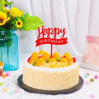 HOPLERY Niños Favores Feliz Cumpleaños Boda Decorartioon Cupcake Cake Topper Baby Shower Fiesta Decoración De Bricolaje Regalos Suministros De Acrílico Tartas/Multicolor