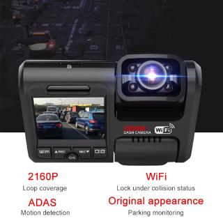 Wifi Gps Top Solution Dual Lens Carro cámara delantera con grabadora De coche 2160p grabadora Camer