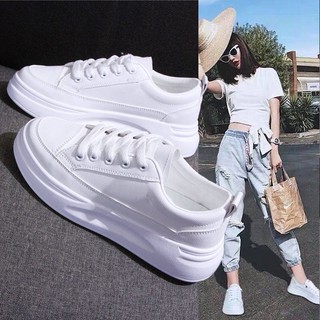 Zapatos Blancos Pequeños Mujer ins Primavera Nuevo Estilo Papá Versión Coreana Todo-Partido Moda Estudiantes De