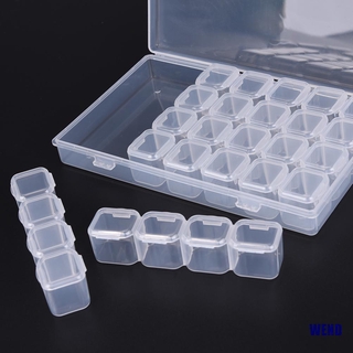 Caja Organizadora De Plástico Transparente con 28 divisiones ajustables Para Guardar joyería