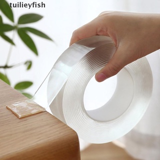 tuilieyfish transparente nano cinta lavable reutilizable de doble cara cinta adhesiva extraíble co