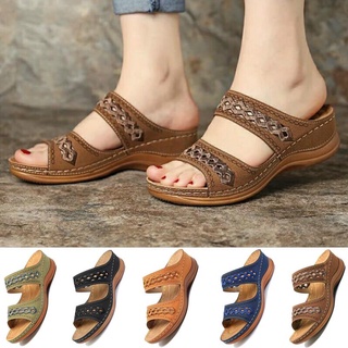 Plataforma sandalias de cuña para las mujeres tacones bajos sandalia Casual sandalias de las señoras