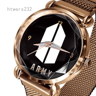 Htwers232 Newstyle moda Bts oficial Metal reloj magnético hebilla reloj de cuarzo para hombre mujer