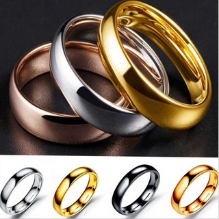 joyería para mujer anillo de acero de titanio espejo pulido pareja anillos sd007