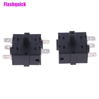 [Flashquick] Calentador eléctrico de habitación 3 pines 5 pines interruptor giratorio Selector AC 250V 16A (7)