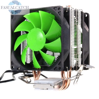 (MFC) Doble tubos de cobre Dual ventiladores hidráulicos CPU enfriador Heatpipe ventiladores disipador de calor radiador para Intel AMD (3)