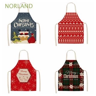 norland delantal de lino natal navidad suministros de cocina decoraciones de navidad año nuevo chef herramientas delantal de cocina sin mangas hogar feliz navidad regalos de navidad