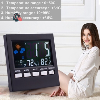 pantalla lcd temperatura reloj radio sunrise hogar electrónico led pared digital tiempo escritorio despertador