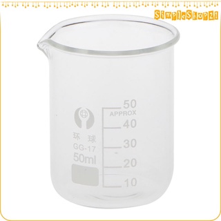 [SimpleShop21] 50 Ml de vaso de borosilicato de vidrio de baja forma grado químicos de laboratorio