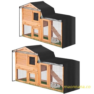 maonn conejo hutch cubierta durable oxford tela jaula cubierta para dos pisos con ventana puntiaguda impermeable resistente a los rayos uv