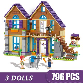 796pcs pequeños bloques de construcción juguetes compatibles Lego amigos Heartlake ciudad mia casa para niñas niños DIY