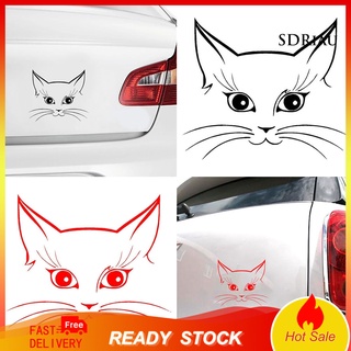【Ready】Cute Cat Head Car-Styling Vehicle Body Window Reflective Decals Sticker Decor