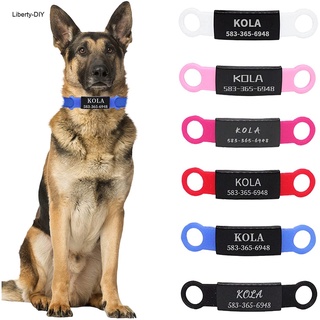 Etiquetas de identificación de mascotas de acero inoxidable de silicona personalizadas para perros gatos personalizado grabado perro placa de nombre etiquetas (1)