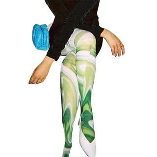♥Dv★Mujer impresión Digital adelgazar pantimedias, cintura alta larga Yoga pantalones Leggings para diario y Fitness