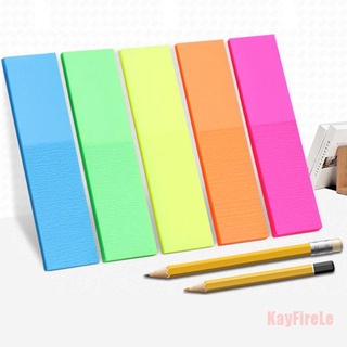 Kayfirele 100 hojas de papel fluorescente autoadhesivo bloc de notas notas adhesivas (5)