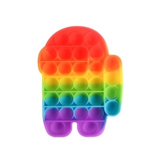 Rainbow Push Bubble Pops Fidget juguete sensorial para Autisim necesidades especiales Anti-estrés juego alivio del estrés Squish Pops It ONBXBNAOO DREAMWORLD PLAYWORLD (6)