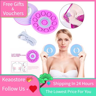 Keaostore mujer USB inalámbrico levantamiento de senos potenciador de busto ampliador masajeador de pecho estimulador (2)