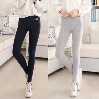 Pantalones leggings De algodón gruesos ajustados para mujer/pantalones largos hasta el tobillo