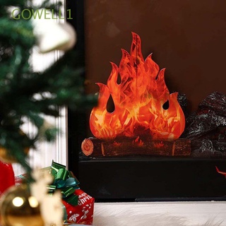 gowell1 3d cartón campfire festival de cartón llama halloween decoración fiesta decoración navidad falso camping fuego seguro antorcha artificial hoguera