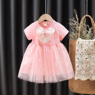 🤷‍♀️1-3 años / bebé niña vestido de encaje de princesa rosa ropa de bebé TFtf (4)
