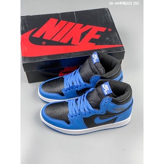 Nike Air Jordan 1 Bajo AJ1 Hombres Mujeres Deportes Baloncesto Zapatos Negro Azul (5)