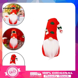 Wankulin muñeca de punto Rudolph decoraciones de navidad sin cara adorno de muñeca cola sombrero diseño para navidad