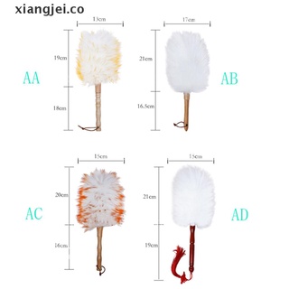 [xiangjei] cepillo de plumas de lana antiestática, herramienta de limpieza de polvo, mango de madera, co
