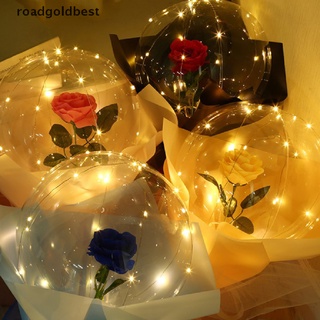 rgb diy led luz rosa flor globos boda transparente flor bolas ramo de rosas mejor (4)