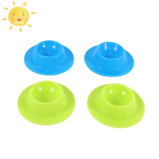 juego de 4 tazas de huevo de silicona en soportes de diseño de ern para servir huevos hervidos de cocina desayuno (color aleatorio)