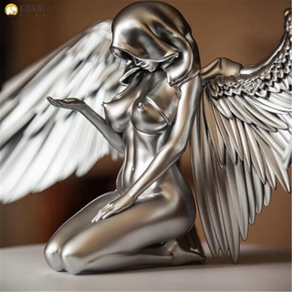 Art Angel mujer alas estatua jardín decoración ángel escritorio adornos