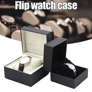Caja de reloj de cuero Flip Box para reloj de cuarzo caja de joyería mostrar mejor regalo