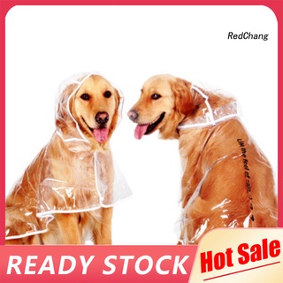 funda de lluvia para perros transparente impermeable a prueba de lluvia/chaqueta con capucha