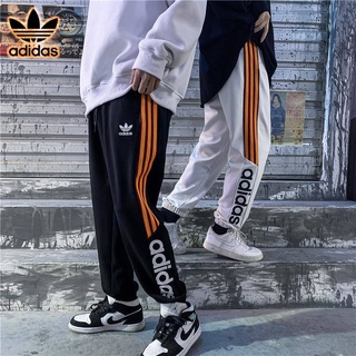 Adidas Original Jogger pantalones para hombres y mujeres pantalones deporte clásico naranja raya pantalones largos Casual 320g algodón