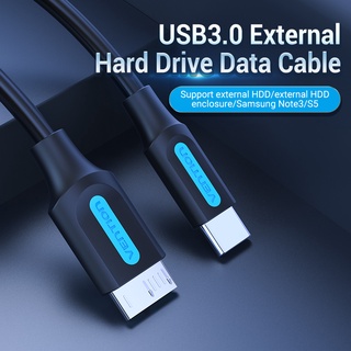 Vention Cable USB tipo C a Micro B para HDD SSD disco duro externo Smartphone MacBook PC Micro B Cable datos