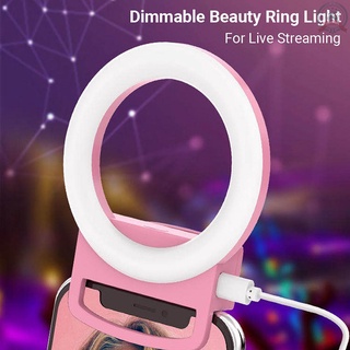 portátil selfie anillo de luz con batería recargable y atenuador clip-on mini led de belleza anillo de luz con luces blancas/cálidas/neutrales para teléfono portátil ordenador tablet (4)