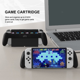 ☛ For Switch OLED Game Console Grip for Switch OLED Console Handle Can Hold 6 Game Cards ZORBT