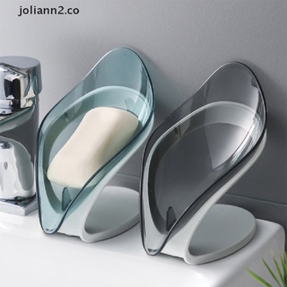 joli hoja forma de drenaje jabón titular caja de baño ducha jabón caja de almacenamiento bandeja rack co